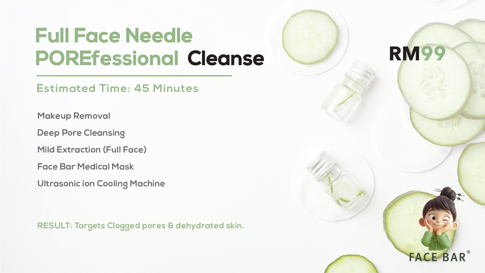 RM99 full face needle POREfessional Cleanse treatment voucher x6